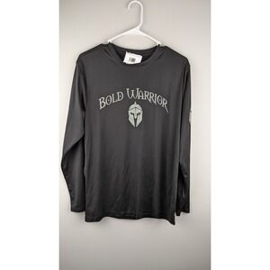 BAW Athletic Bold Warrior Shirt‎ Men's Black Workout Gym Tee full sleeves Size-M
